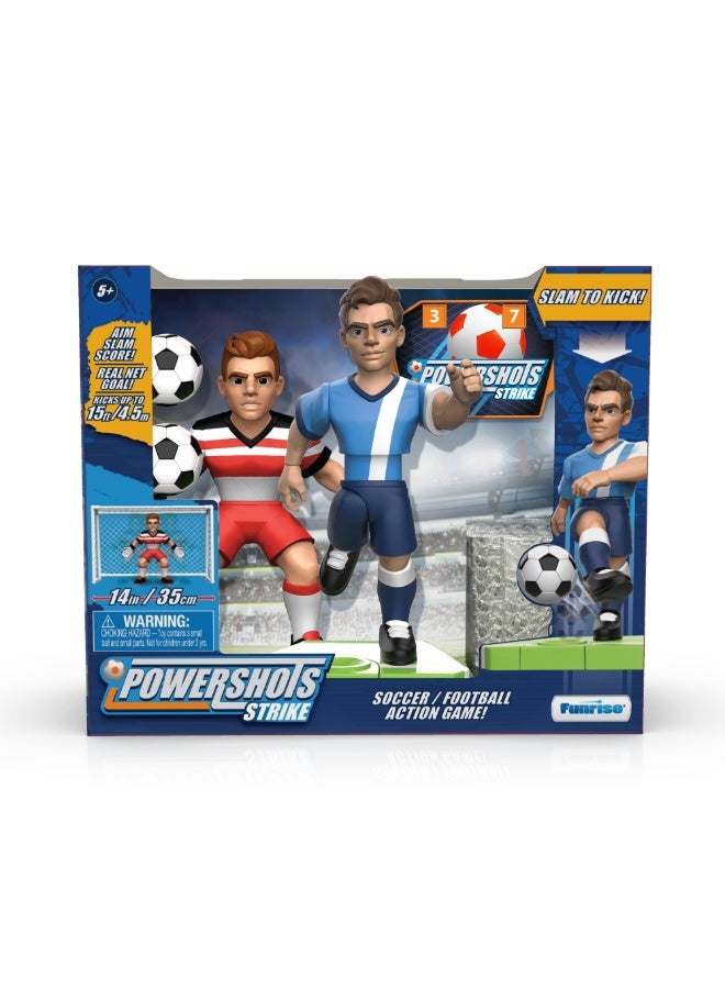Funrise PowerShots Strike Soccer Action Figure Playset, Sam 9-Inches Collectible Figure | 1-Piece Action Figure | Dynamic Striker and a Skilled Goalkeeper | Ineractive Playset | Perfect for Football Fans and Kids - Image 2